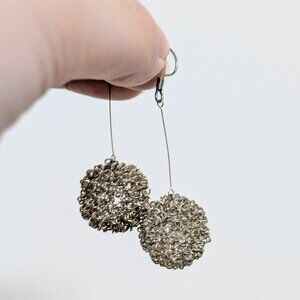 Silver Ball Dangle Earrings Lightweight Classic Drop Earrings